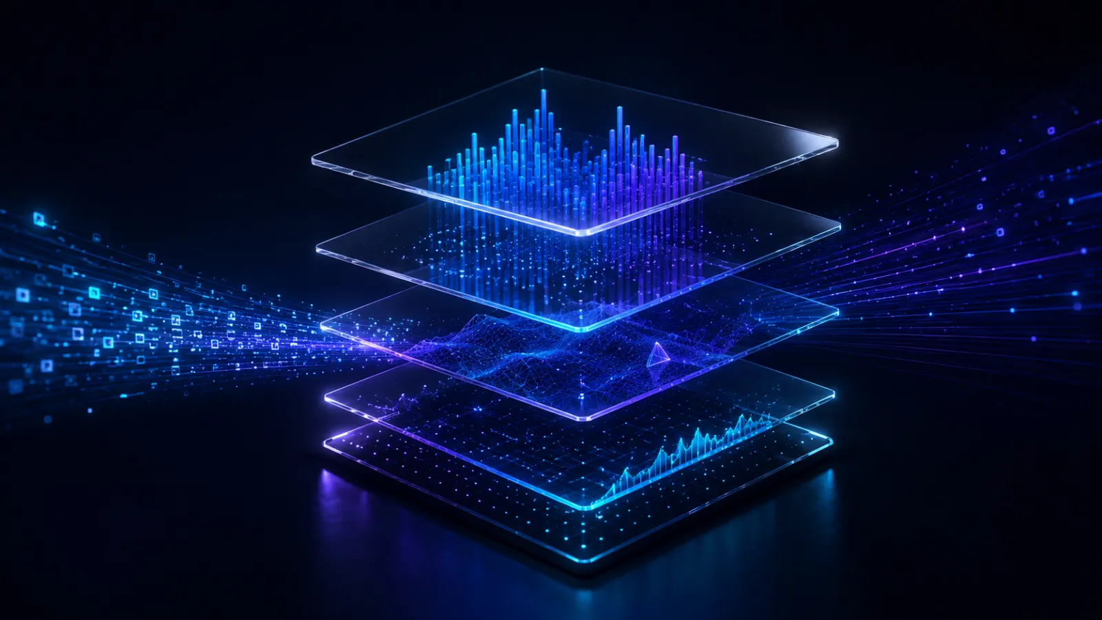 Stacked NinaData data layers enriching each impression with identity and contextual signals